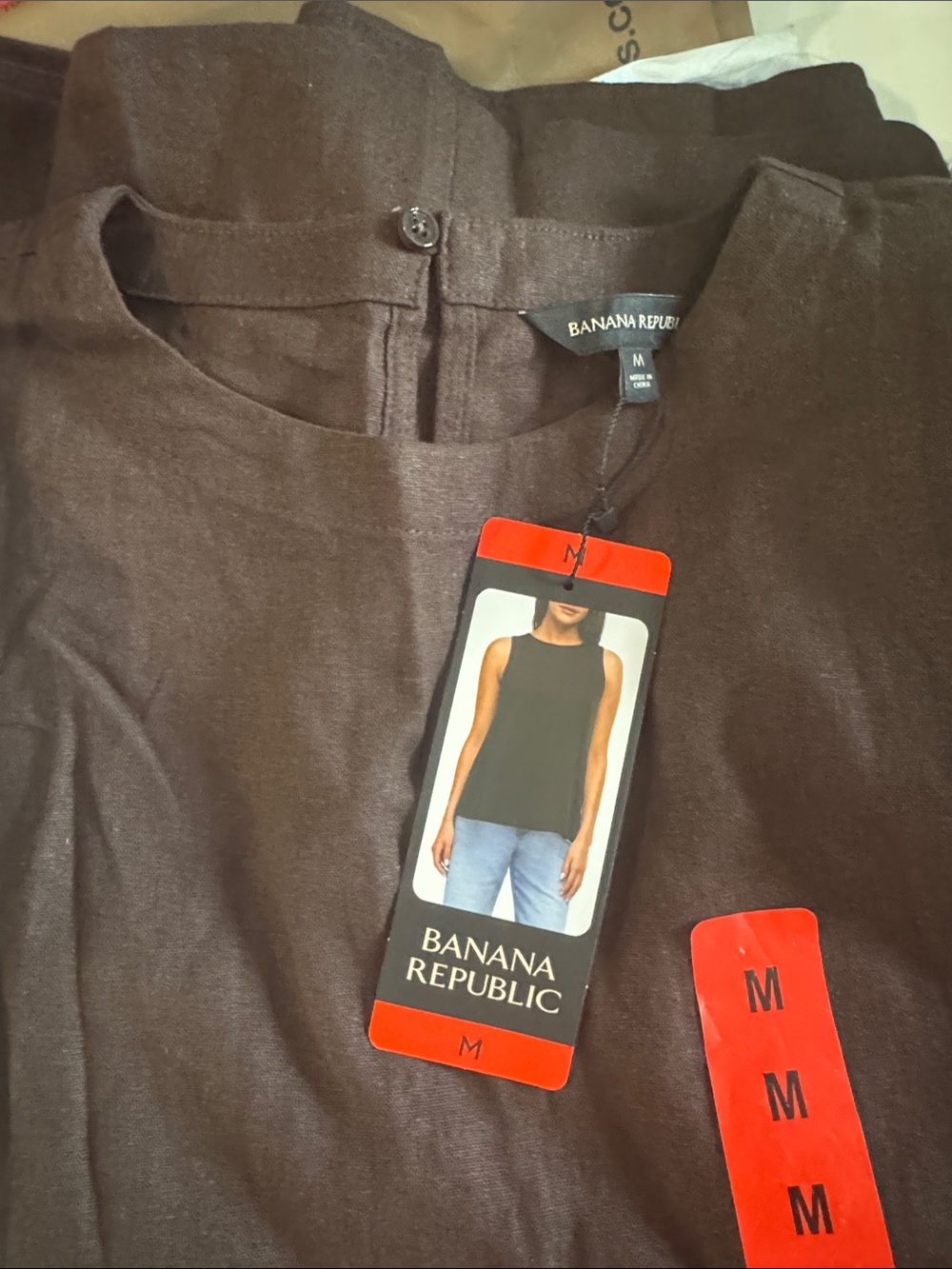 Banana Republic Brown Women’s linen blend Tank Top